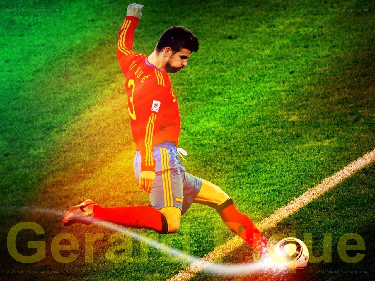 Soccer player in action