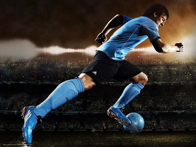 Soccer player in action