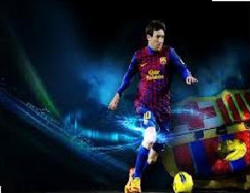 Soccer Player in Action — Blue, Dramatic
