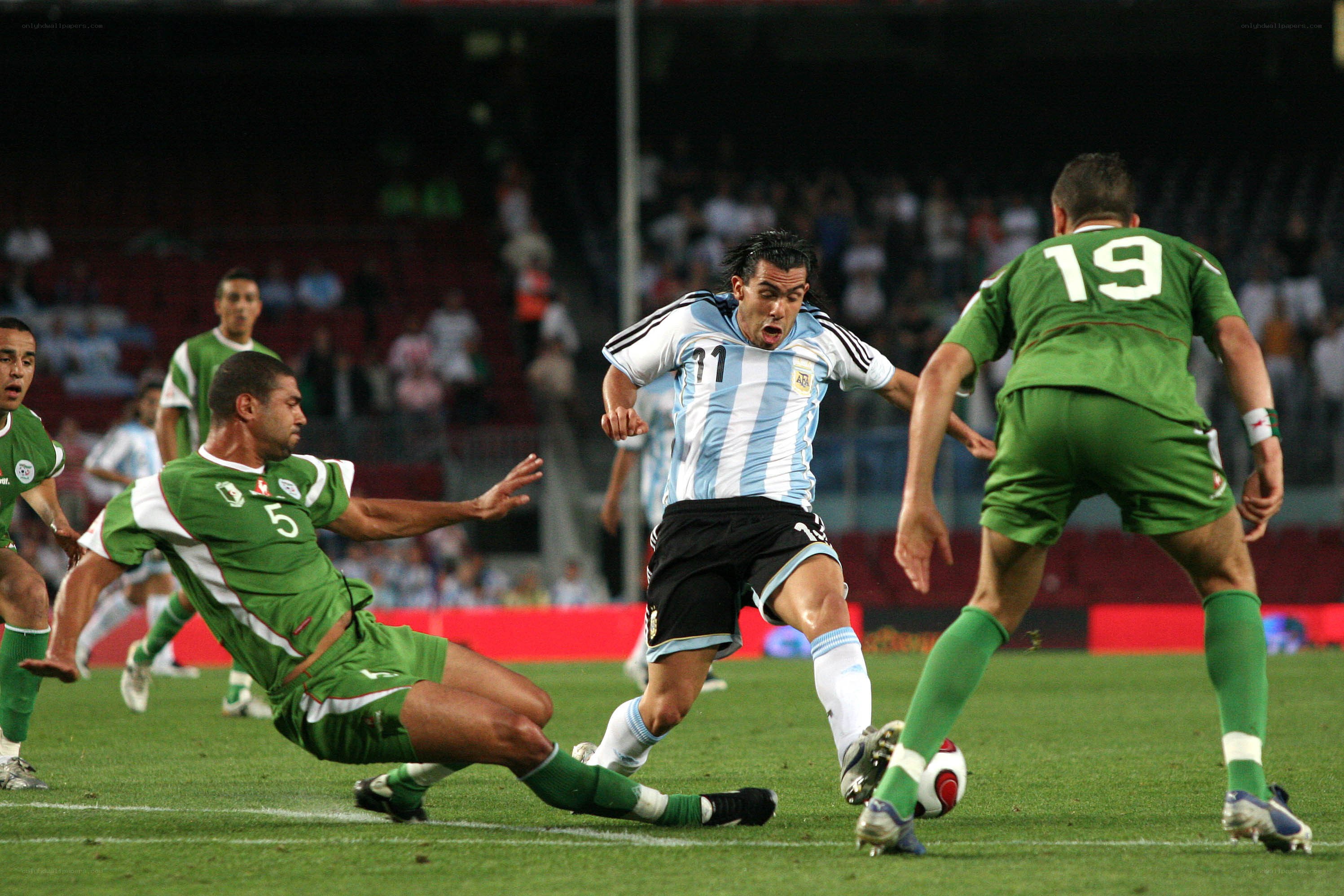 Soccer player in action during match