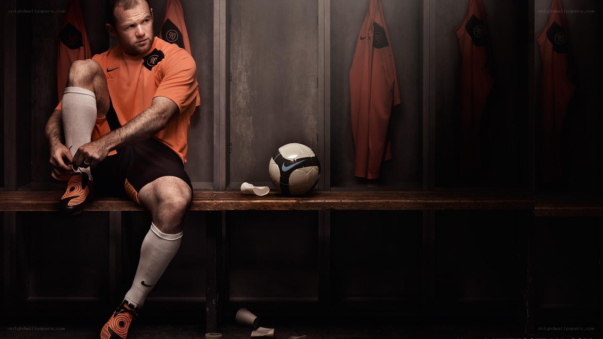 soccer player in locker room