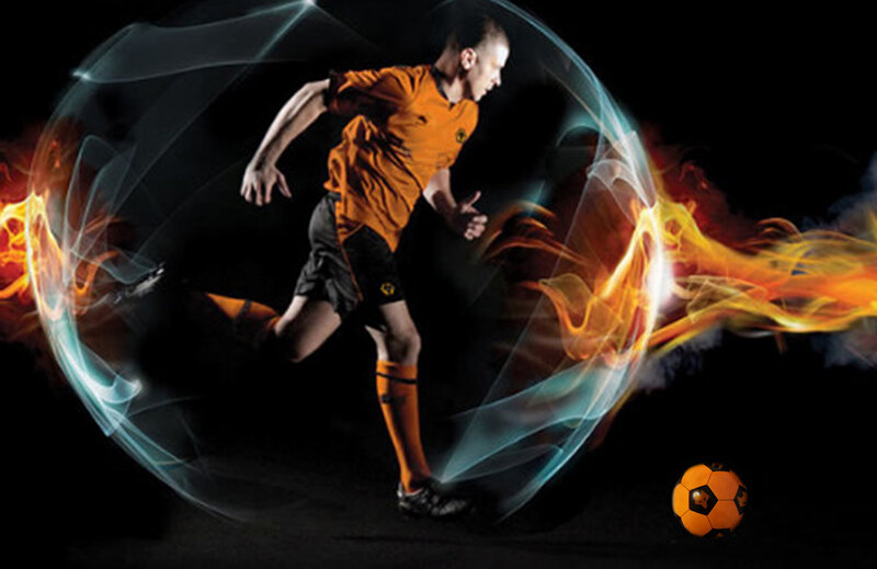 Soccer Player in Motion — Black