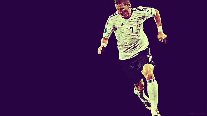 Soccer Player in Motion — Purple