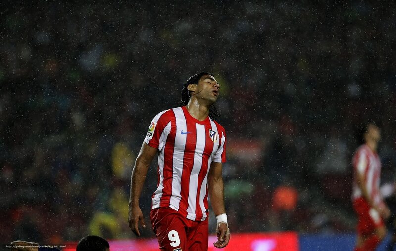 Soccer Player in Rain — Red