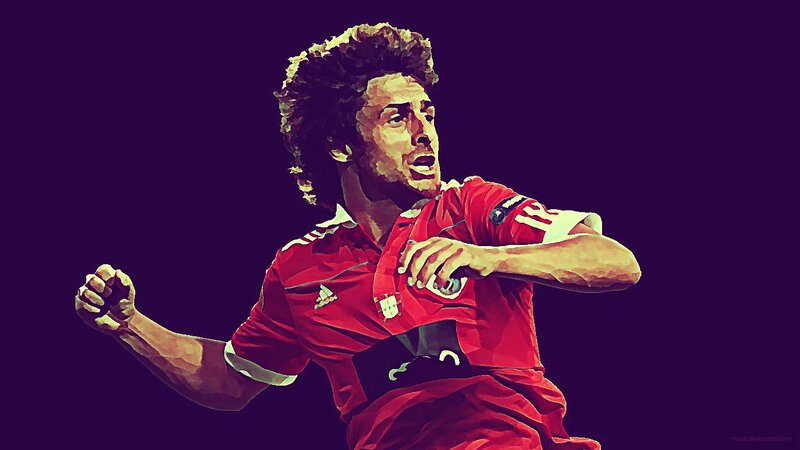Soccer Player in Red Jersey — Dynamic, Digital Art, Red Jersey