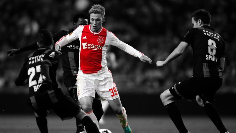 Soccer Player in Red Jersey — Intense