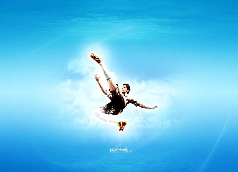 soccer player in sky