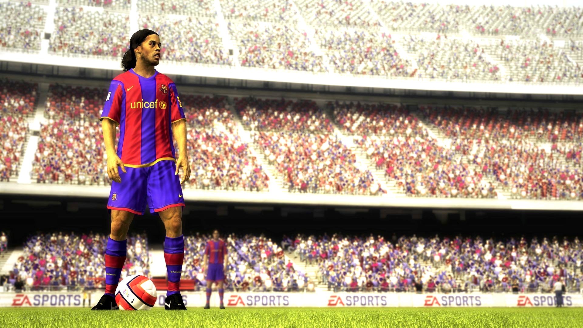 soccer player in stadium