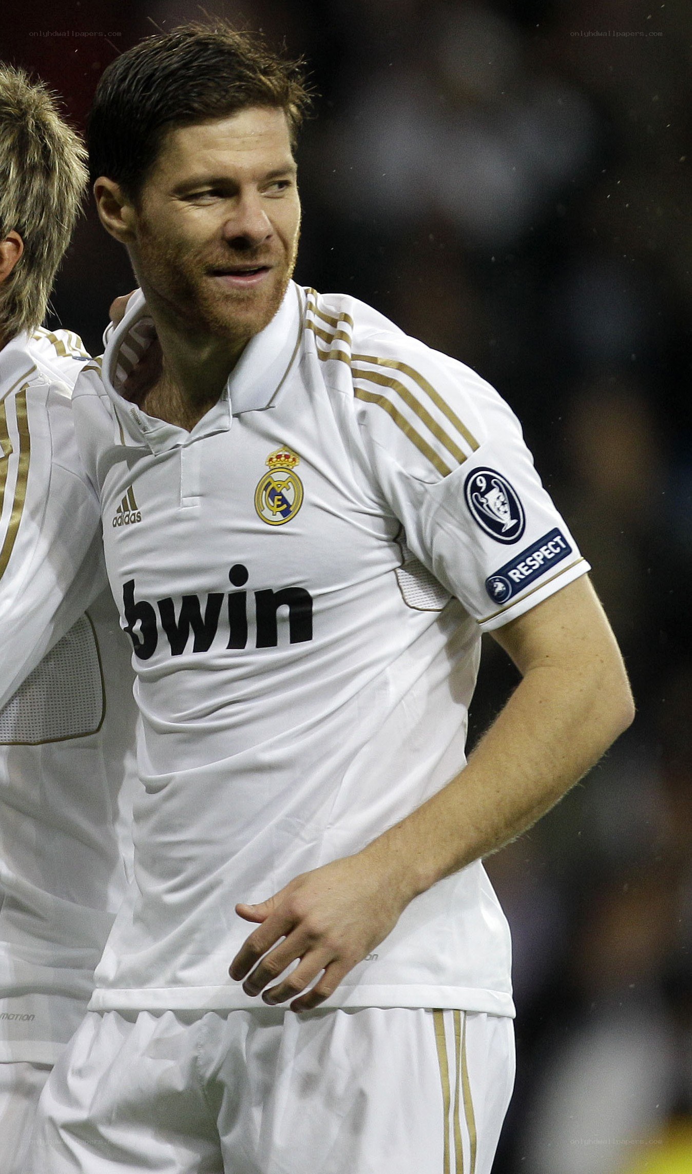 Soccer player in white uniform