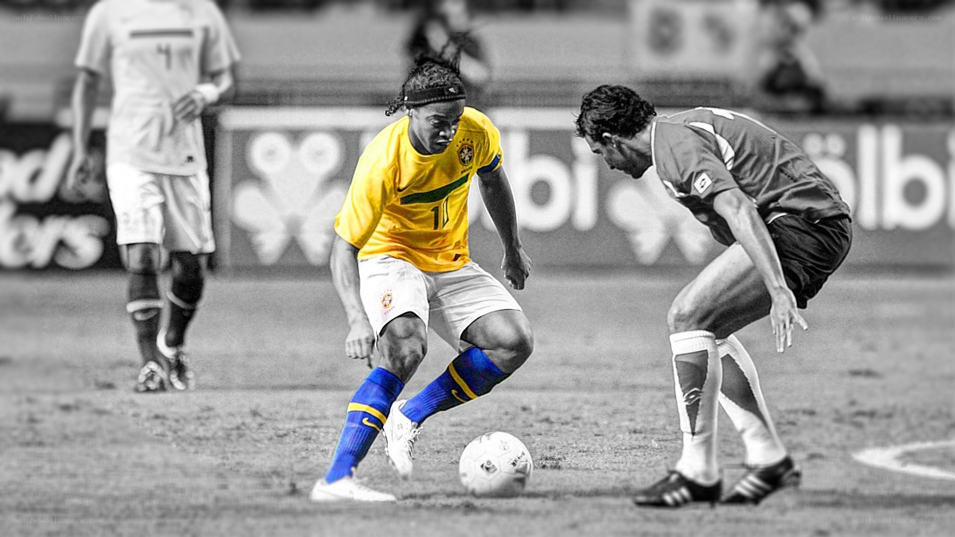 Soccer player in yellow jersey