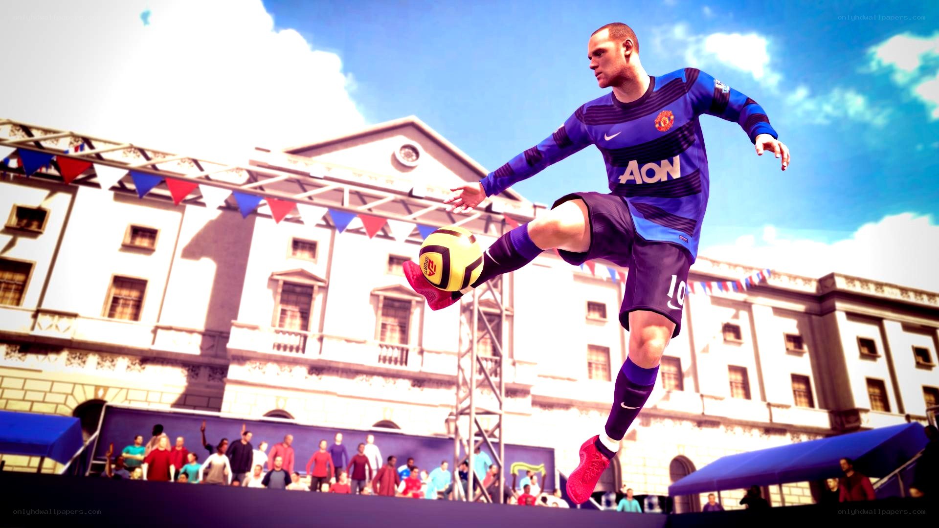 soccer player kicking ball