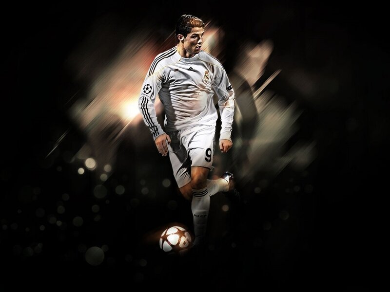 Soccer Player Kicking Ball — Black, Dramatic, Night
