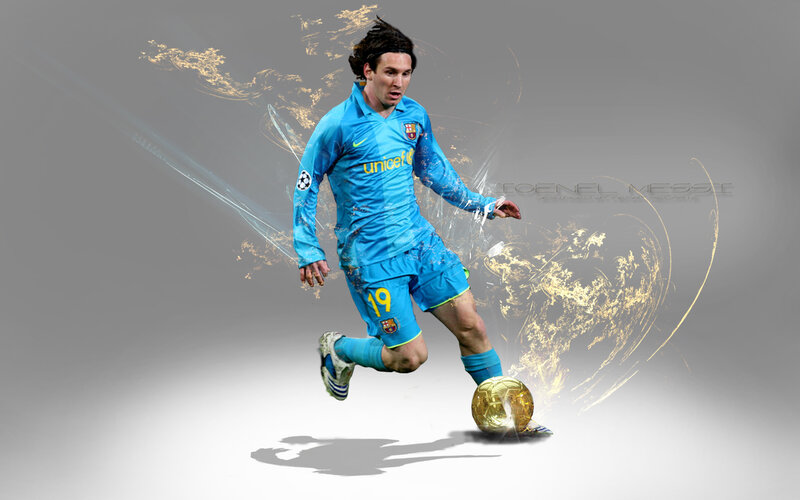 Soccer Player Kicking Ball — Blue, Dynamic, Digital Art, Football