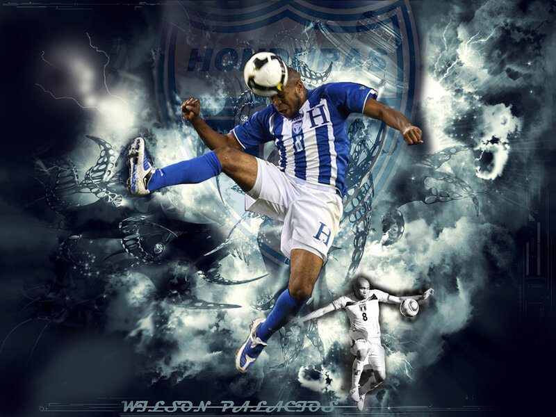 Soccer Player Kicking Ball — Blue