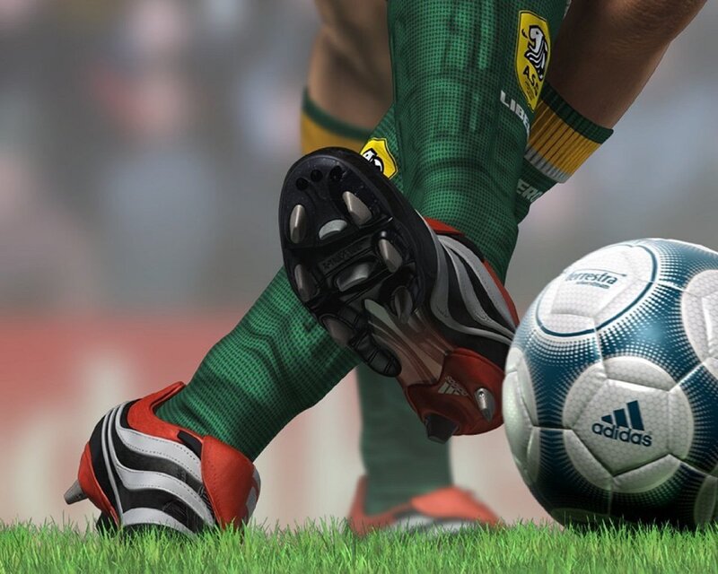 Soccer Player Kicking Ball — Green, Dynamic, 3d Render