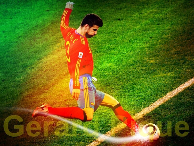 Soccer Player Kicking Ball — Green, Dynamic, Photograph, Football, Jersey
