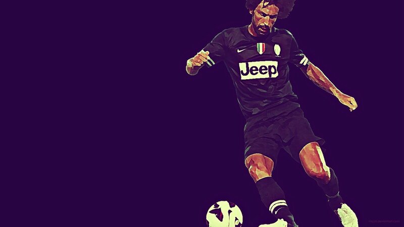 Soccer Player Kicking Ball — Purple, Dynamic, Digital Art, Football, Jersey, Shorts, Black, White