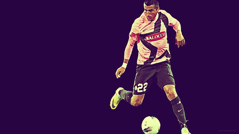 Soccer Player Kicking Ball — Purple, Dynamic