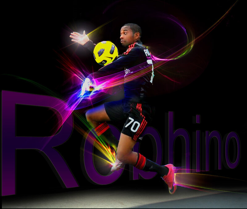 Soccer Player Kicking Ball — Purple