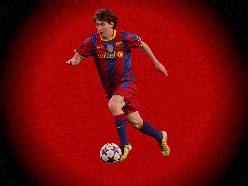 Soccer Player Kicking Ball — Red, Dynamic