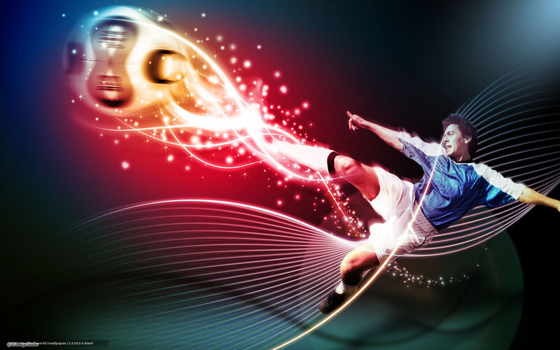 Soccer Player Kicking Ball — Red