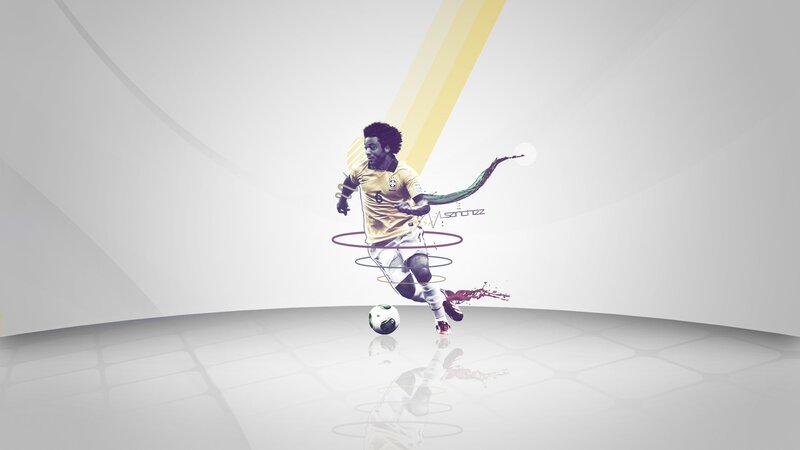 Soccer Player Kicking Ball — White, Dynamic, Digital Art