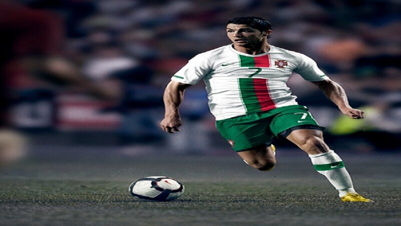 Soccer Player Kicking Ball — White