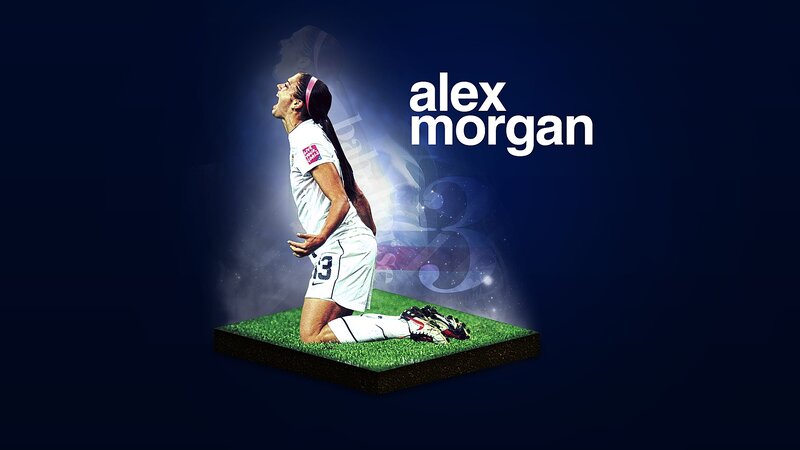 Soccer Player Kneeling — Blue