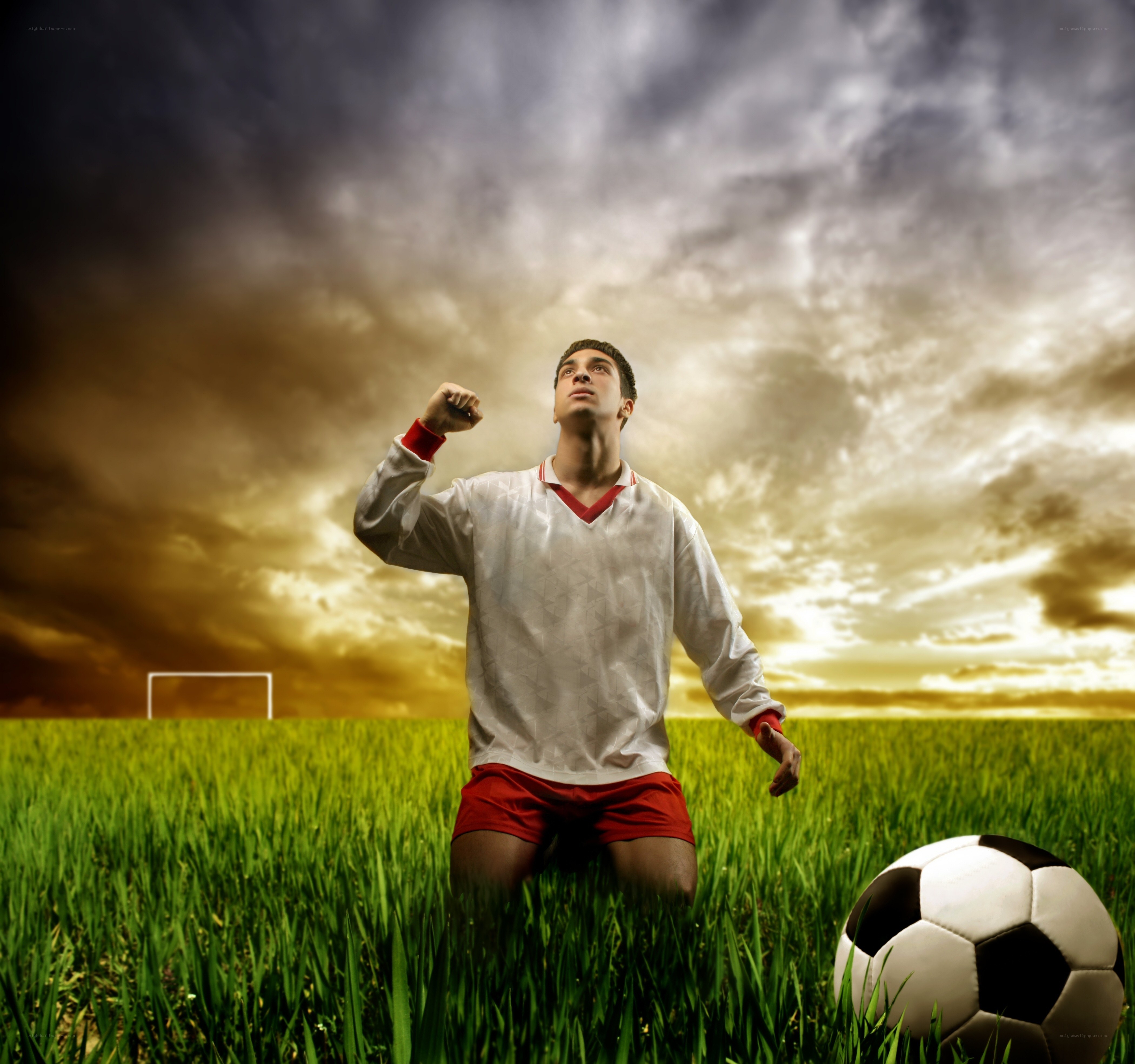 Soccer player on field