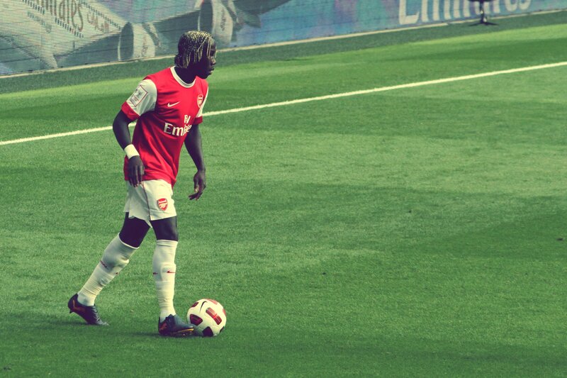 Soccer player on field