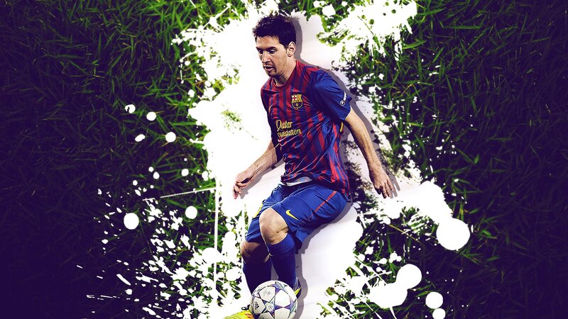 Soccer Player on Field — Blue