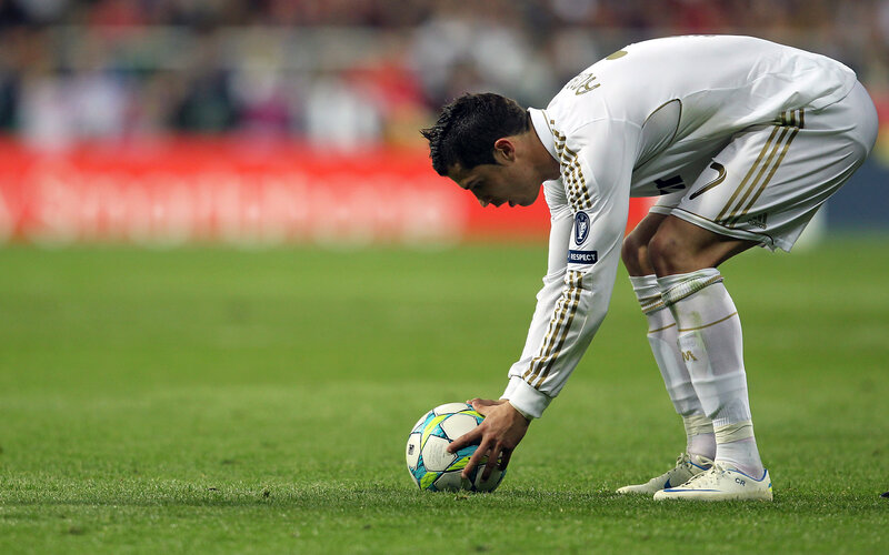 Soccer Player on Field — Green, Focused