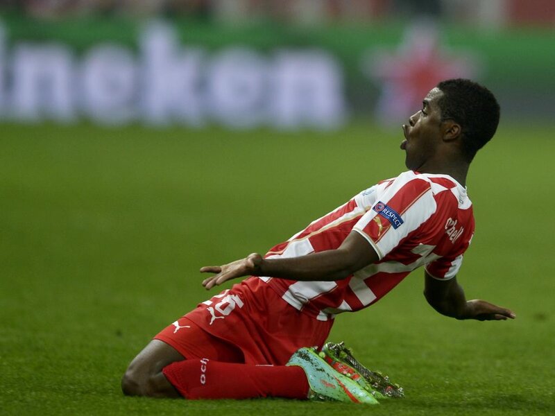 Soccer Player on Field — Green, Intense, Night