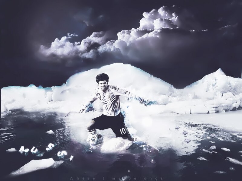 Soccer player on ice