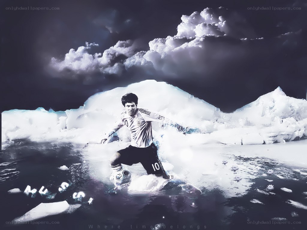 Soccer player on ice