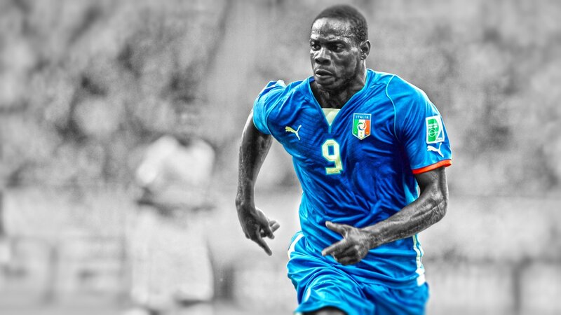 Soccer Player Running — Blue, Intense, Photograph