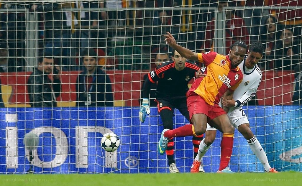 Soccer player scores goal