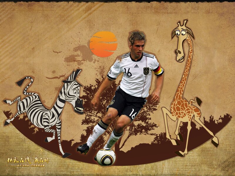 Soccer player with animated animals