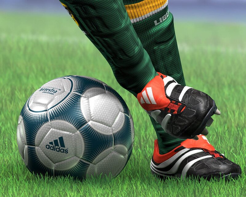 Soccer player with ball