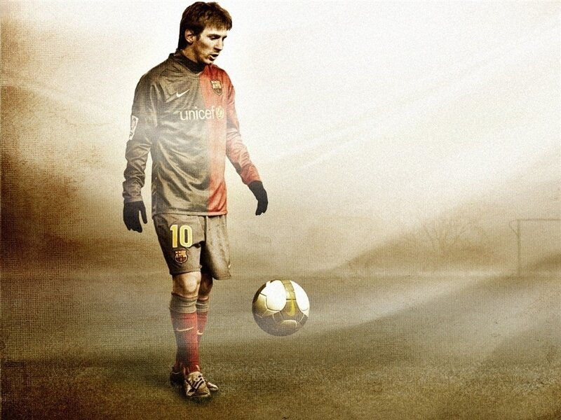 Soccer Player with Ball — Brown, Dramatic, Illustration