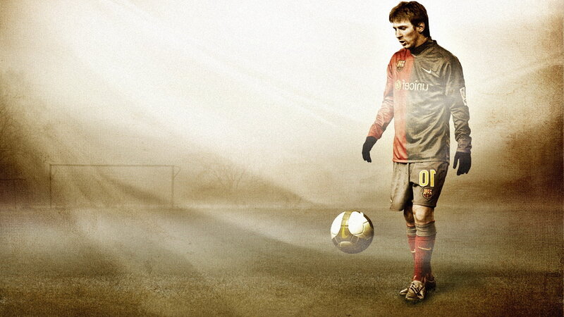 Soccer Player with Ball — Brown, Dramatic