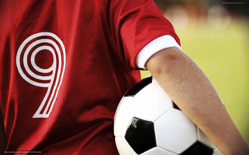 Soccer player with ball