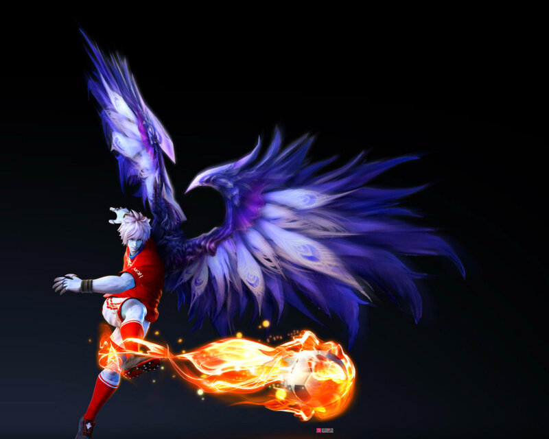 Soccer Player with Wings