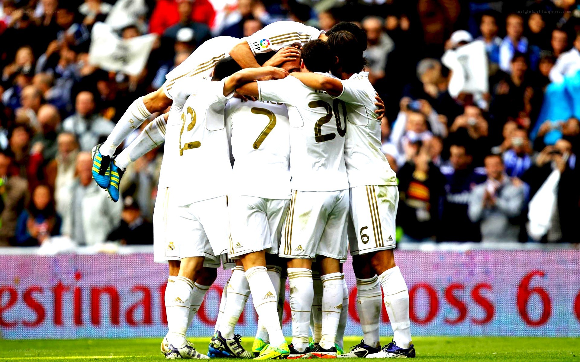 soccer players celebrating