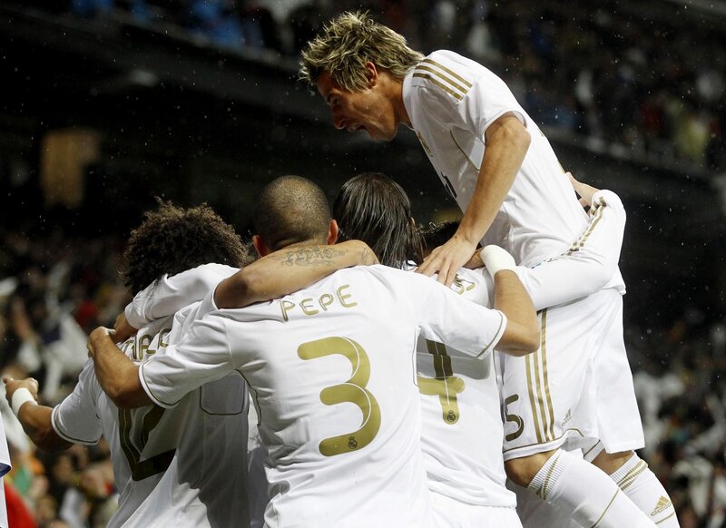 soccer players celebrating
