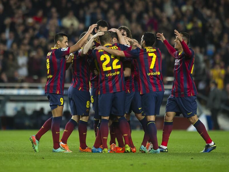 Soccer Players Celebrating — Green, Celebratory, Night