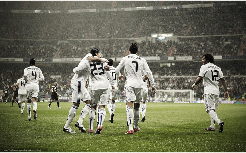 Soccer Players Celebrating — Green, Dramatic, Night