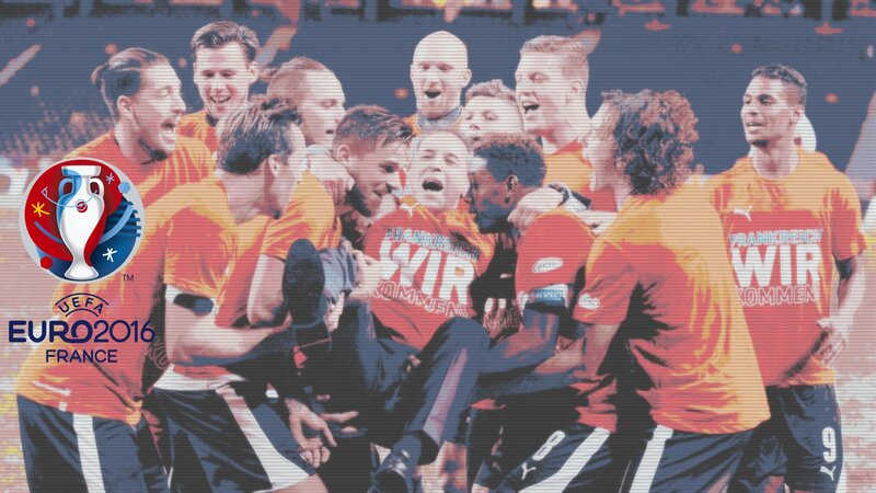 Soccer Players Celebrating — Orange, Celebratory