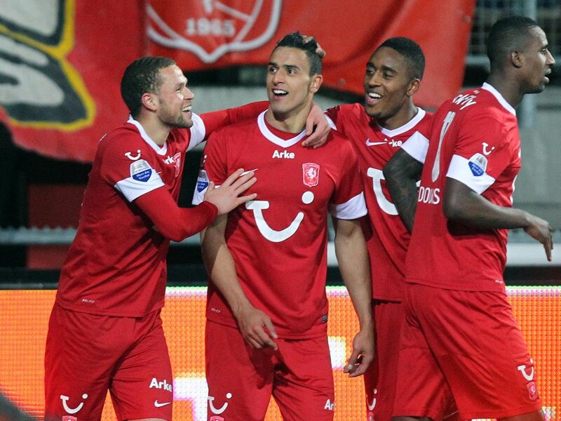 Soccer Players Celebrating — Red, Celebratory, Night, Photograph