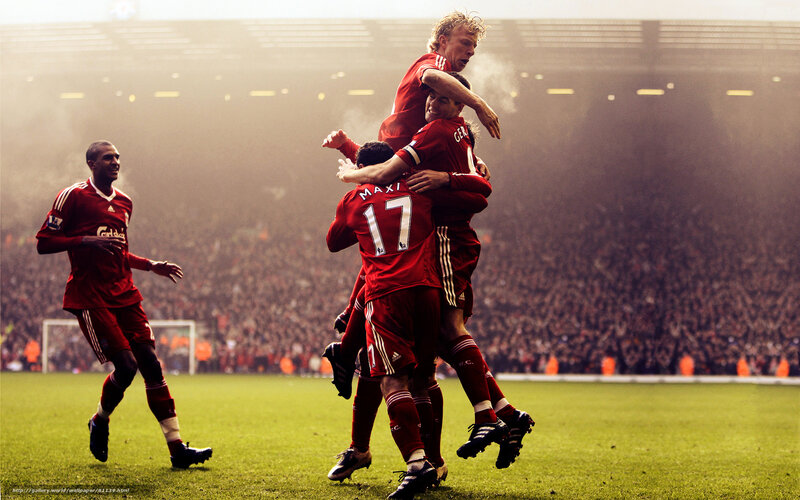 Soccer Players Celebrating — Red, Celebratory